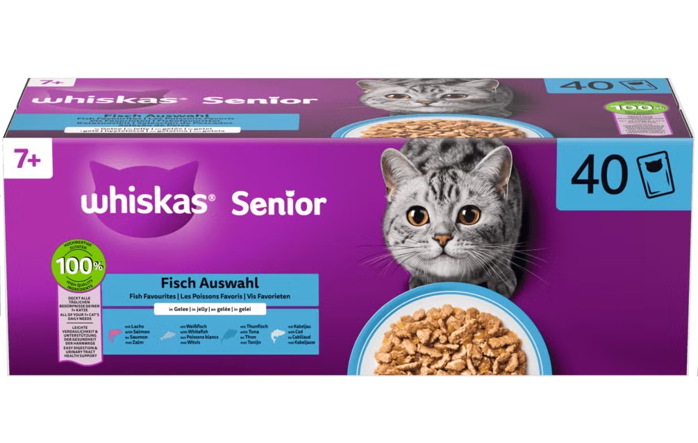 7+ Fisch Auswahl in Gelée Mega-Pack 40x85g
