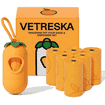 Poop bag dispenser set Tangerine, 7 rolls