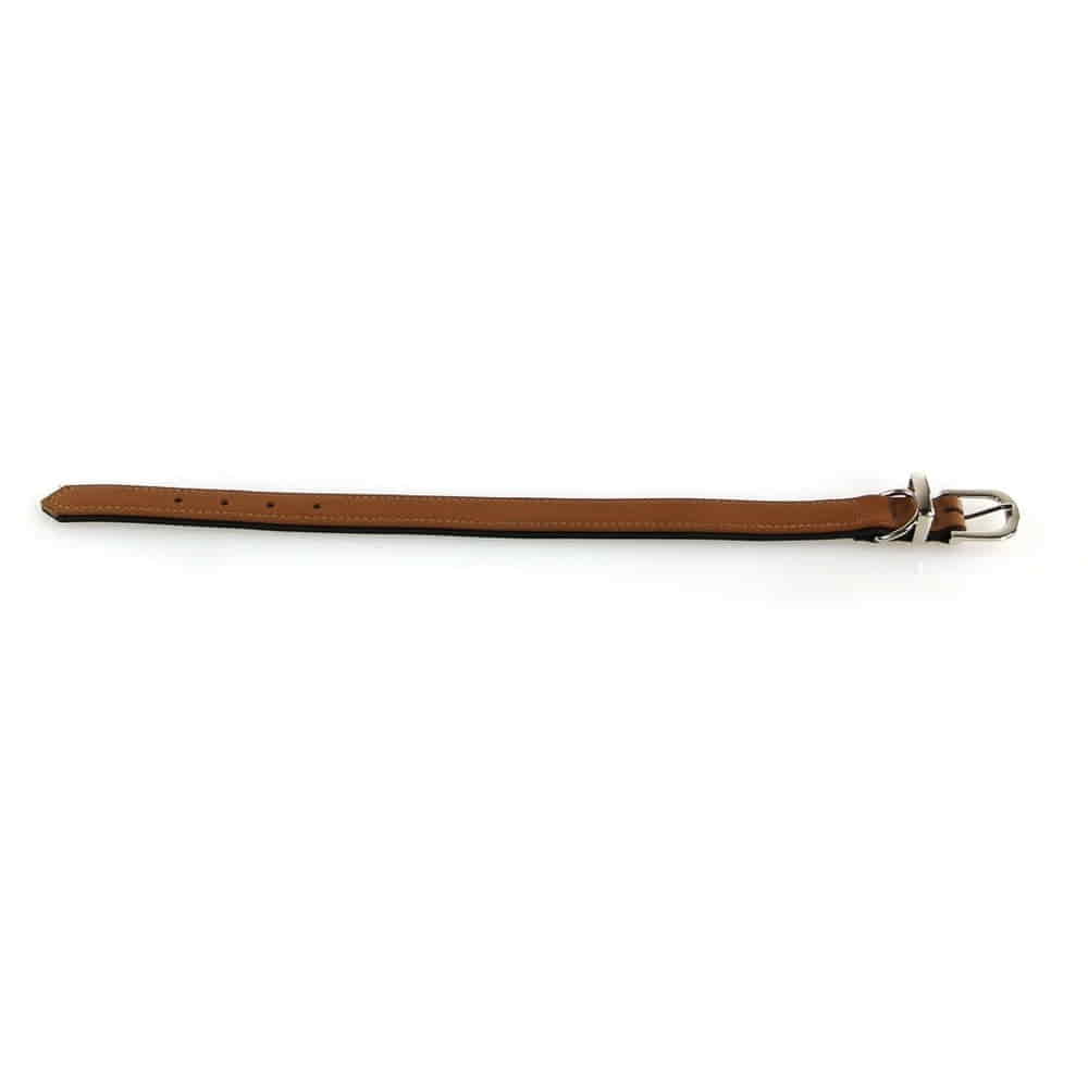 Collier en cuir d'élan, brun