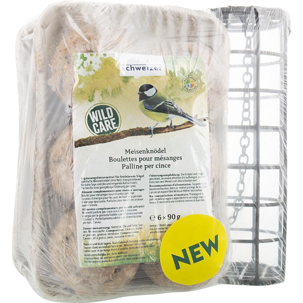 Bird feed balls with dispenser, no net