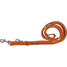 Laisse en cuir Edelweiss, orange