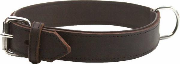 Collier en cuir souple, marron