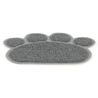 Katzentoilettenvorlage Pfötchen grau