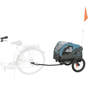 Bicycle trailer, gray/blue