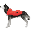Poncho rot/schwarz