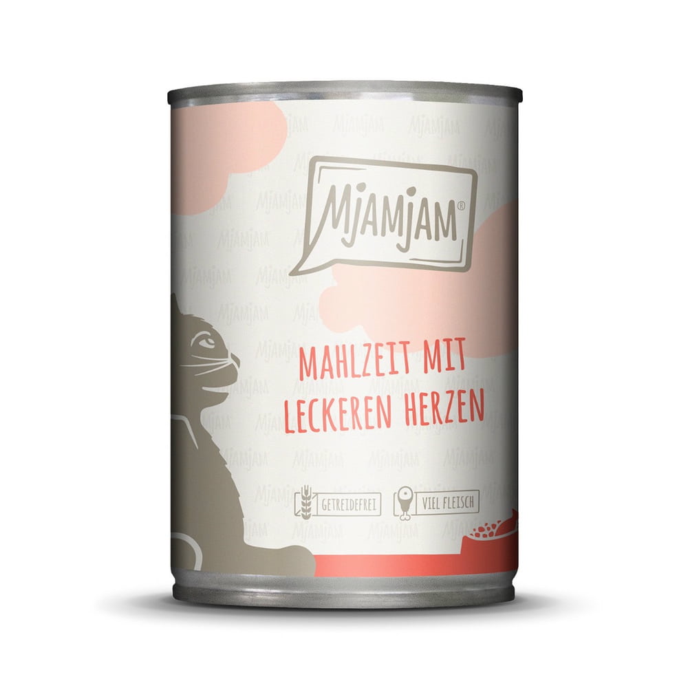 Mahlzeit mit leckeren Herzen