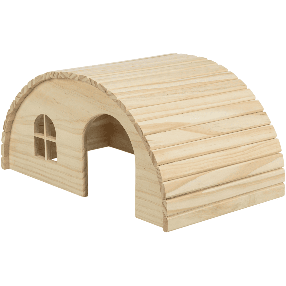 Nail-free round house for rabbits
