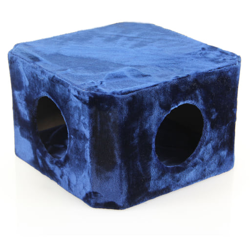 Höhle eckig, 2-Loch, 48 x 48 x 30cm, blau