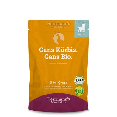 Selection 1stes Jahr Bio Kittennahrung mit Gans