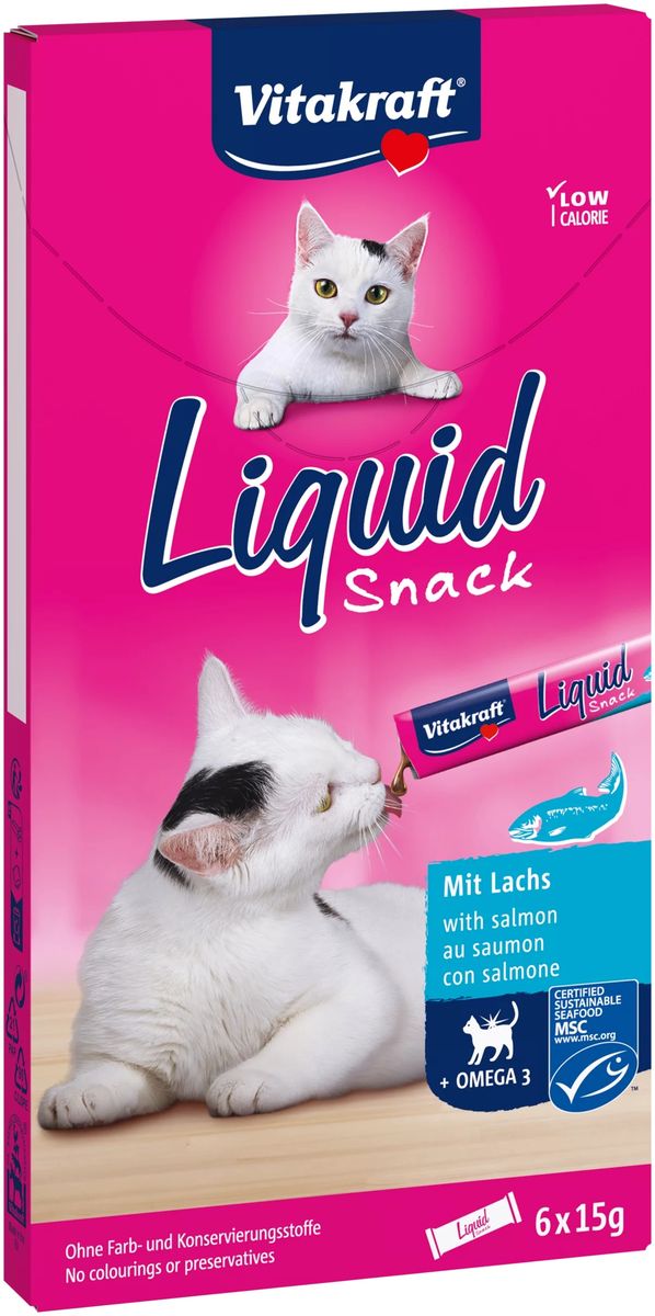 Cat Liquid Snack Lachs MSC+Omega3