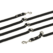 3-in-1 Handsfree Leather Dog Leash schwarz
