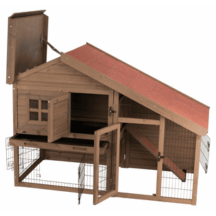 Clapier pour lapins Natura avec enclos extérieur