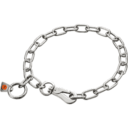 Collier chaîne en acier inoxydable avec mousqueton