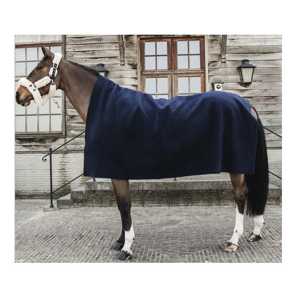 Square Heavy fleece blanket - navy
