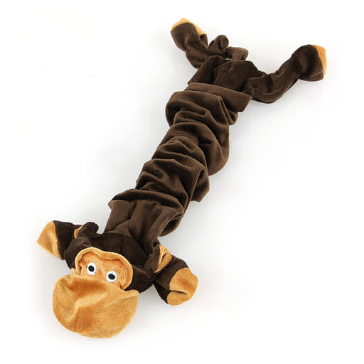 swisspet Hundespielzeug Squirrler Monkey mit Quietscher, dunkelbraun