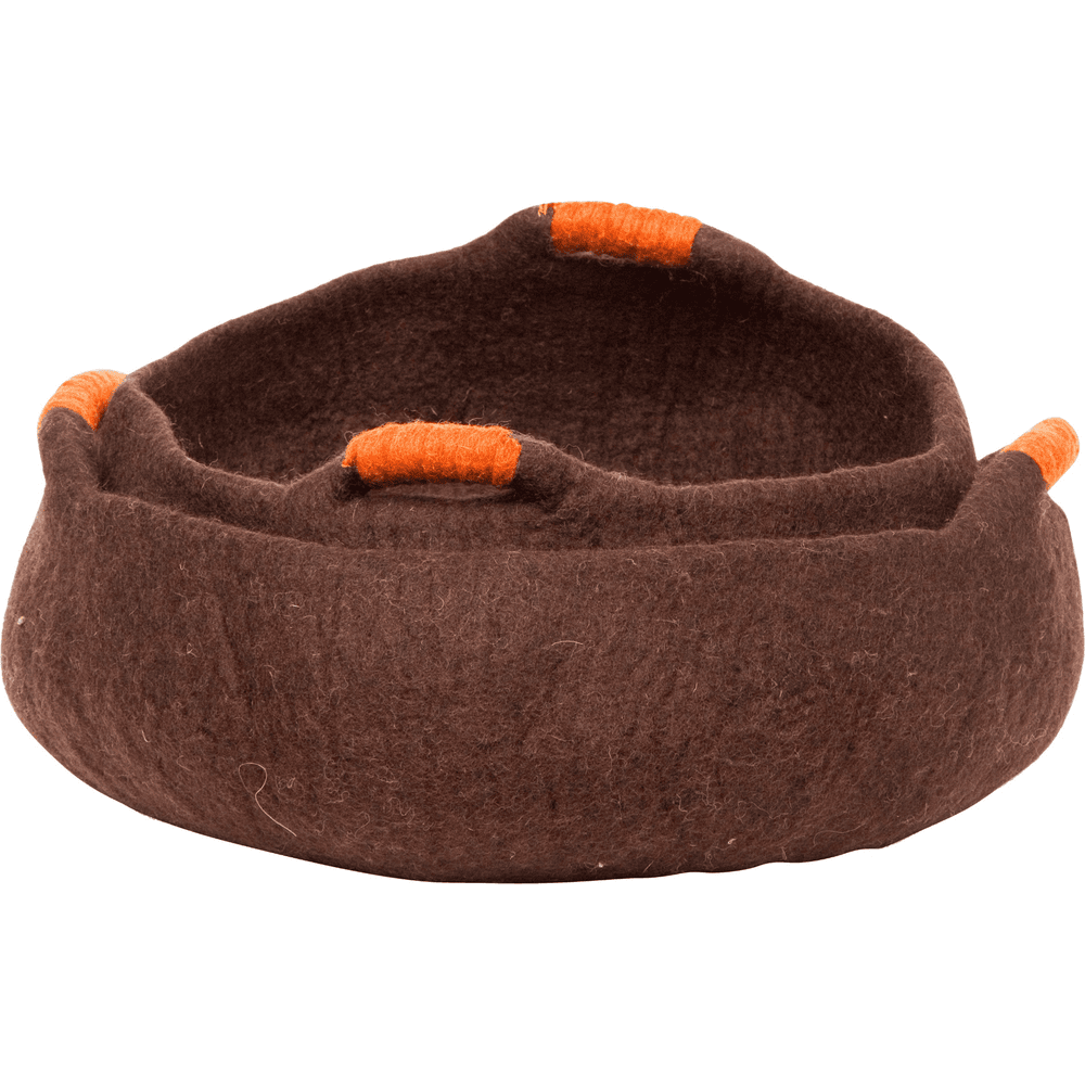 Basket with handles Brown