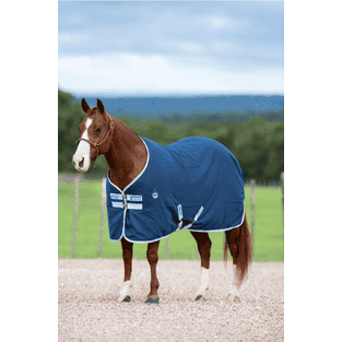 Couverture d'écurie Amigo Stable Sheet - navy/argenté