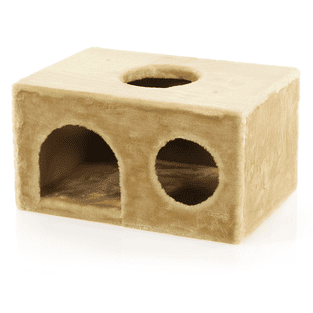 Höhle eckig, 3-Loch, 50 x 35  x 27 cm, beige