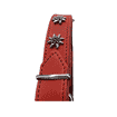 Collier Edelweiss en cuir souple, rouge