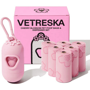 Kotbeutelspender Set Cherry Blossom, 7 Rollen