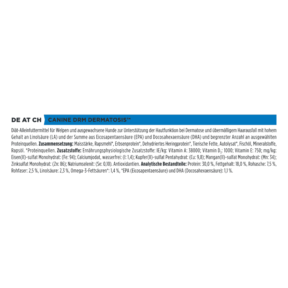 CANINE DRM Dermatosis