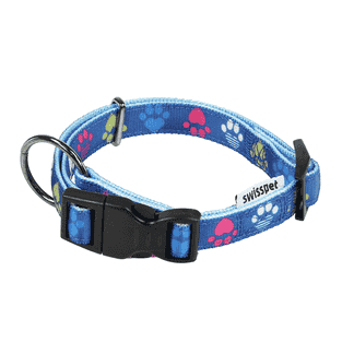 Collar Paws &amp; Love, blue