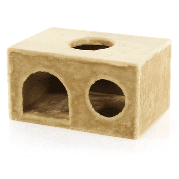 Höhle eckig, 3-Loch, 50 x 35  x 27 cm, beige