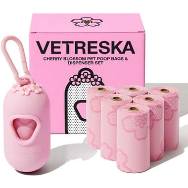 Kotbeutelspender Set Cherry Blossom, 7 Rollen