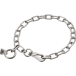Edelstahl-Kettenhalsband mit Karabiner