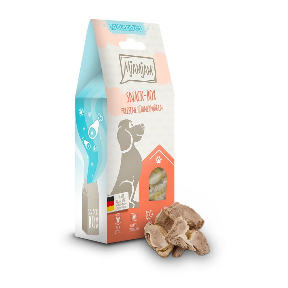 Dog Snack Box erlesene Hühnermägen (Estomacs de poulet)