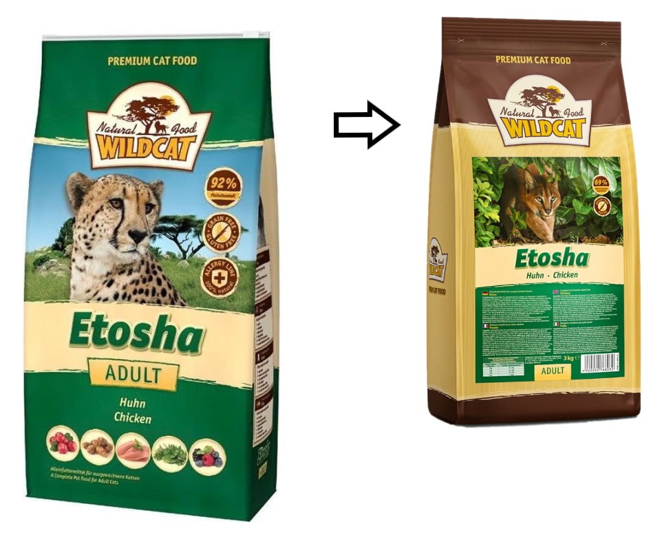 MUA 1 TẶNG 1 gói 50g) Hạt cho mèo 53% đạm WILDCAT ETOSHA vị Thịt gà (Nhập khẩu ĐỨC) (500gram