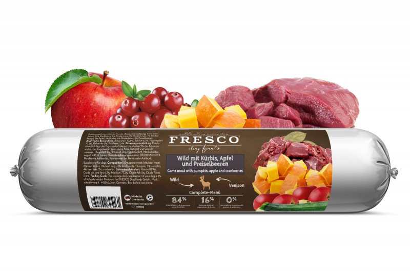 BARF Wurst Complete-Men Wild, Krbis, Apfel und Preiselbeeren