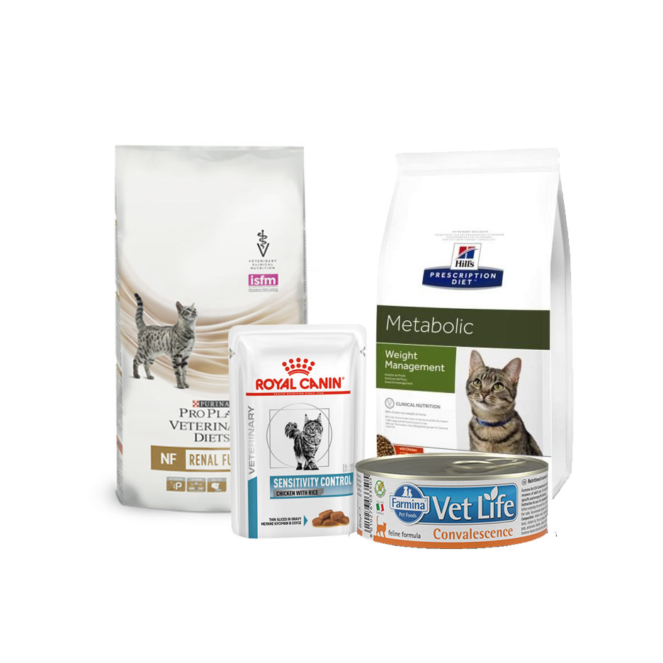 Aliments thérapeutiques du vétérinaire pour les chats