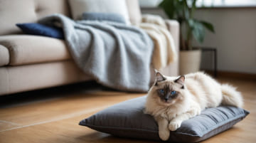 Katze auf Kissen
