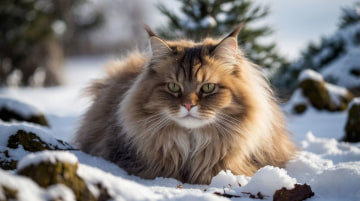 Cat in winter