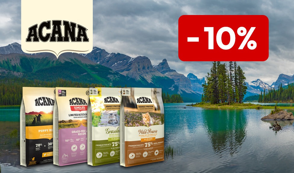 Aktion: 10% Rabatt auf ACANA Hundefutter, Katzenfutter und Snacks bei Ihrem Tierfutterspezialisten iPet.ch