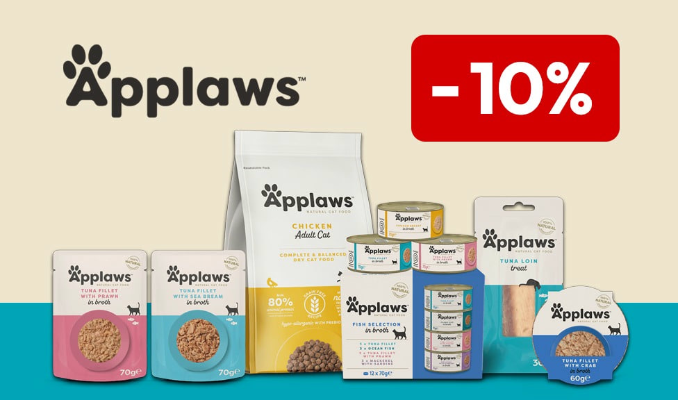Aktion: 10% Rabatt auf APPLAWS Katzenfutter und Snacks bei Ihrem Tierfutterspezialisten iPet.ch