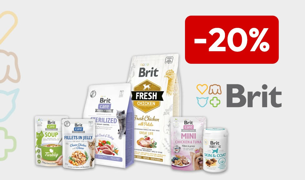 Action : 20% de rabais sur les aliments et les snacks pour chiens et chats BRIT chez iPet.ch