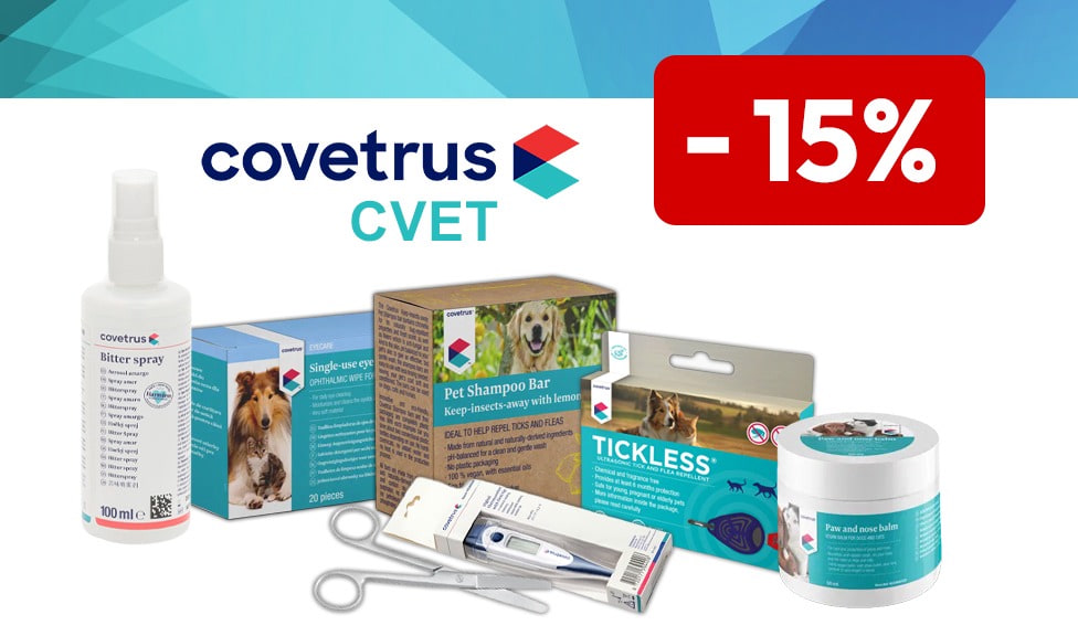 Aktion: 15% Rabatt auf COVETRUS CVET Zubehör für Hunde und Katzen bei Ihrem Online-Fachhändler iPet.ch