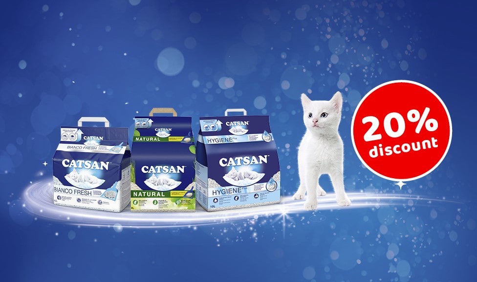 Special Offer: 20% off CATSAN cat litter at your online retailer, iPet.ch