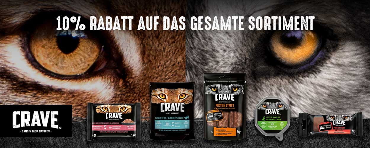 Crave Hundefutter und Katzenfutter - 10% Aktion bei iPet.ch