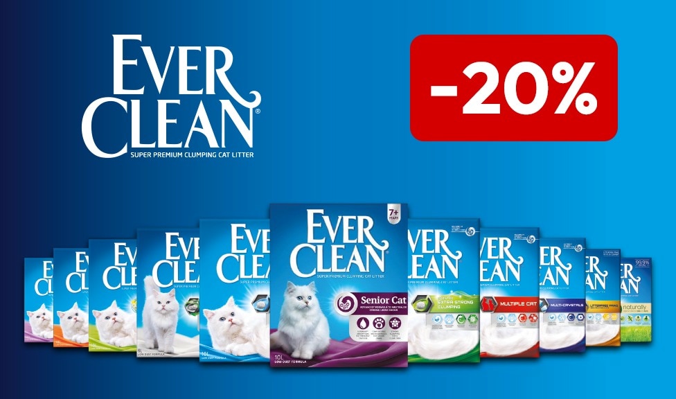 Aktion: 20% Rabatt auf EVER CLEAN Katzenstreu bei Ihrem Online-Fachhändler iPet.ch