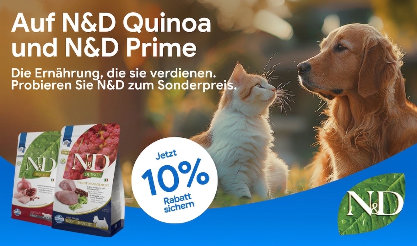 Aktion: 10% Rabatt auf FARMINA Hundefutter und Katzenfutter bei Ihrem Tierfutterspezialisten iPet.ch