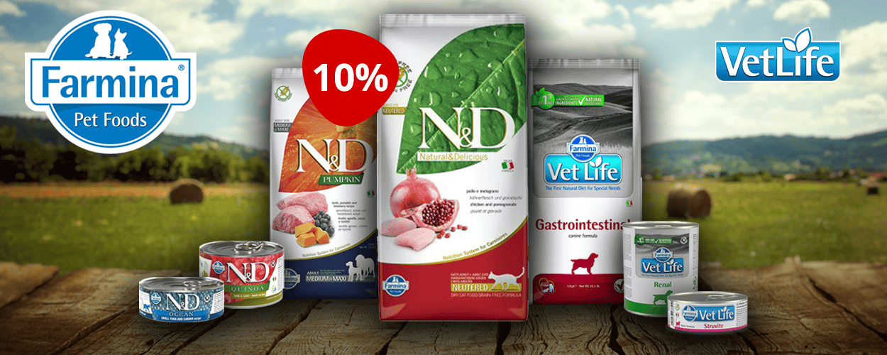 Farmina aliments pour chiens et chats - 10% de rabais chez iPet.ch