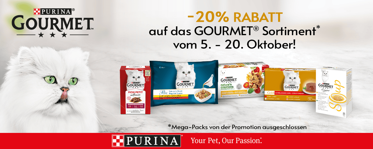 GOURMET Katzenfutter - 20% Aktion bei iPet.ch