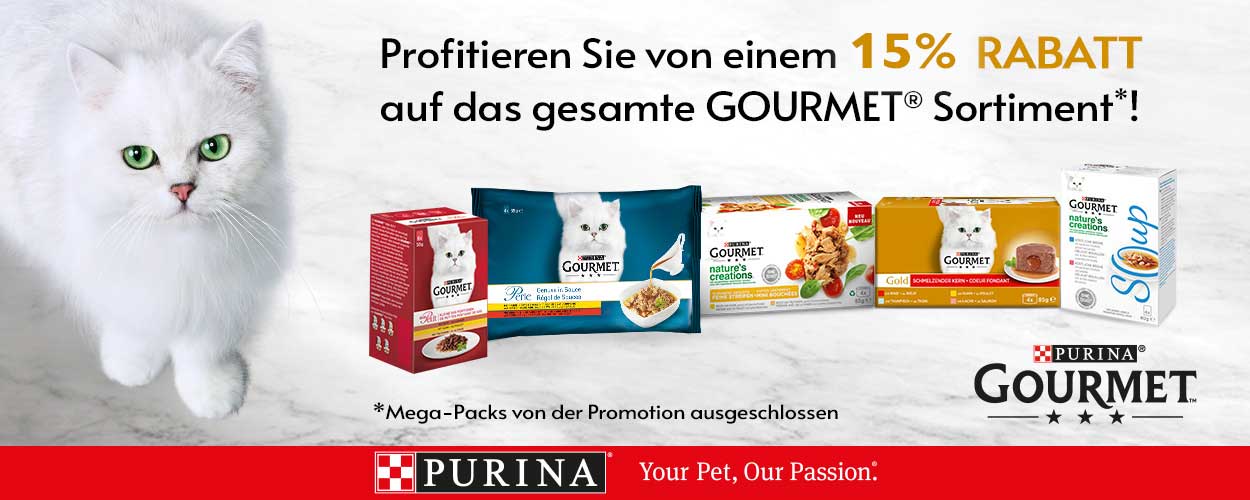 Gourmet Katzenfutter - 15% Aktion bei iPet.ch