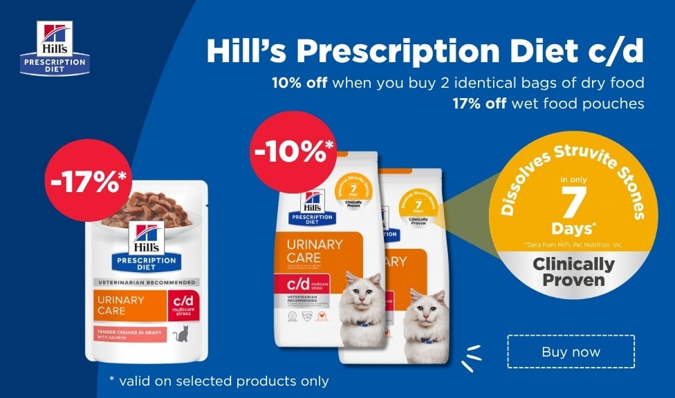 Special Offer: Up to 17% off HILL\'S PRESCRIPTION DIET cat food at iPet.ch