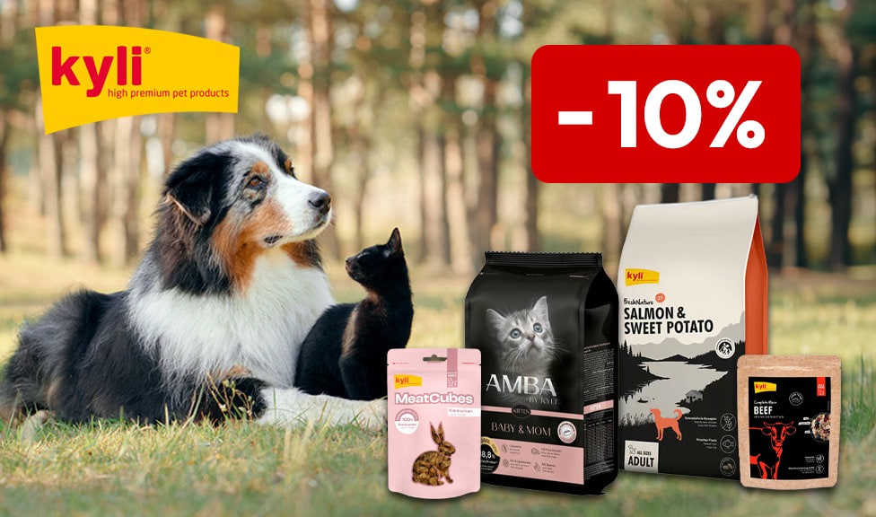 Action : 10% de rabais sur les aliments, les snacks et les compléments alimentaires pour chiens et chats KYLI chez iPet.ch