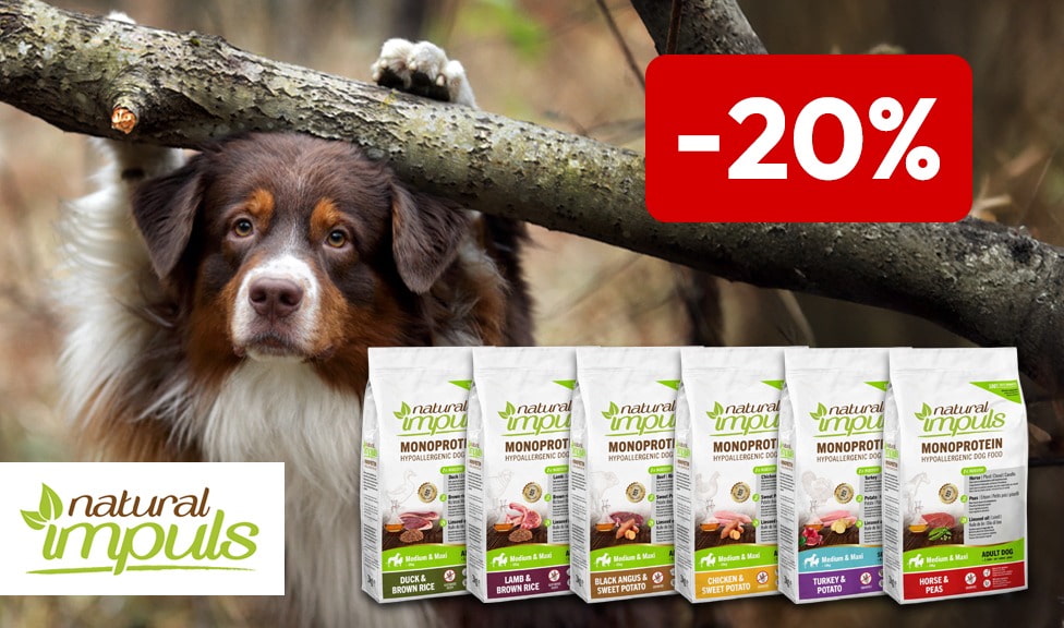 Aktion: 20% Rabatt auf NATURAL IMPULS Hundefutter bei Ihrem Tierfutterspezialisten iPet.ch