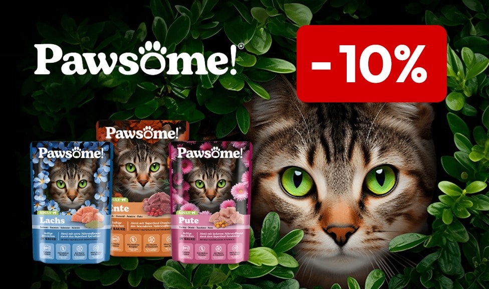 Action : 10% de rabais sur les aliments pour chats PAWSOME chez iPet.ch